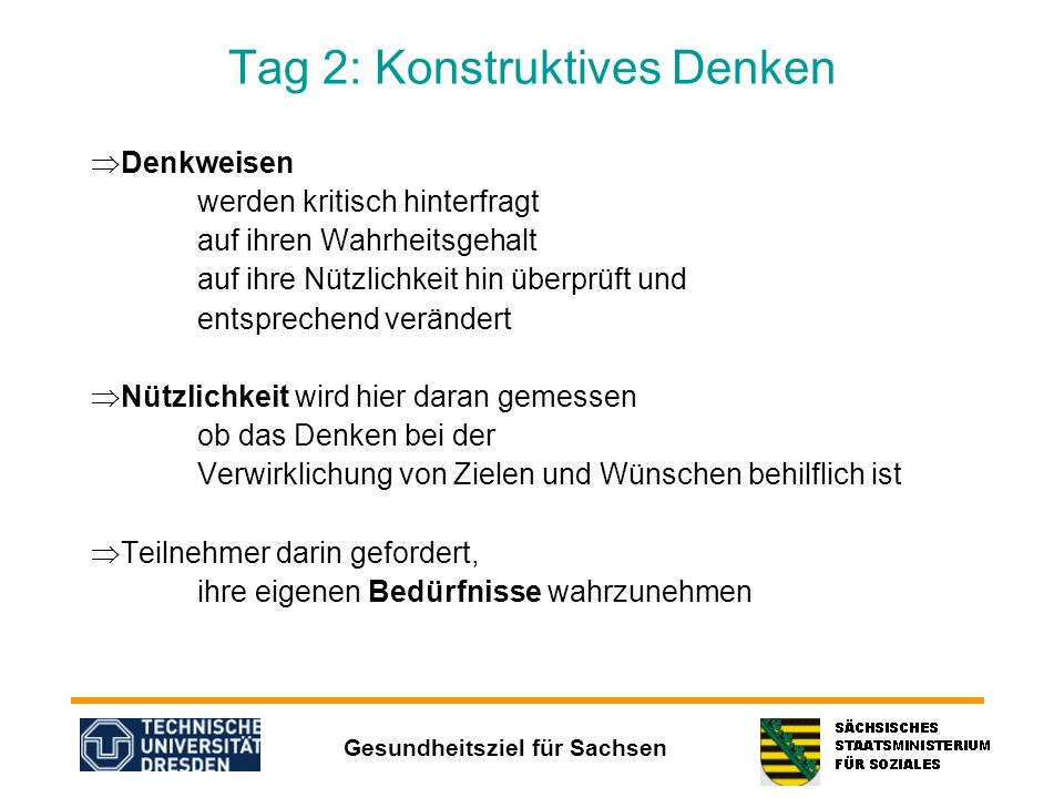 Tag 2: Konstruktives Denken