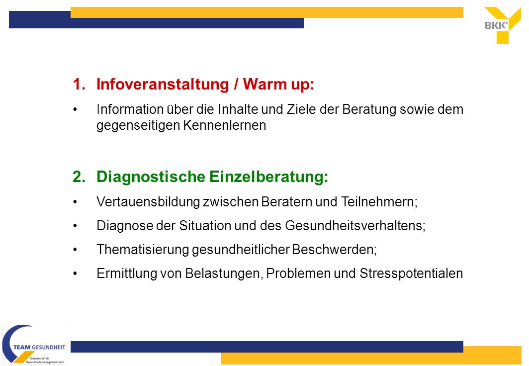 Infoveranstaltung / Warm up:
