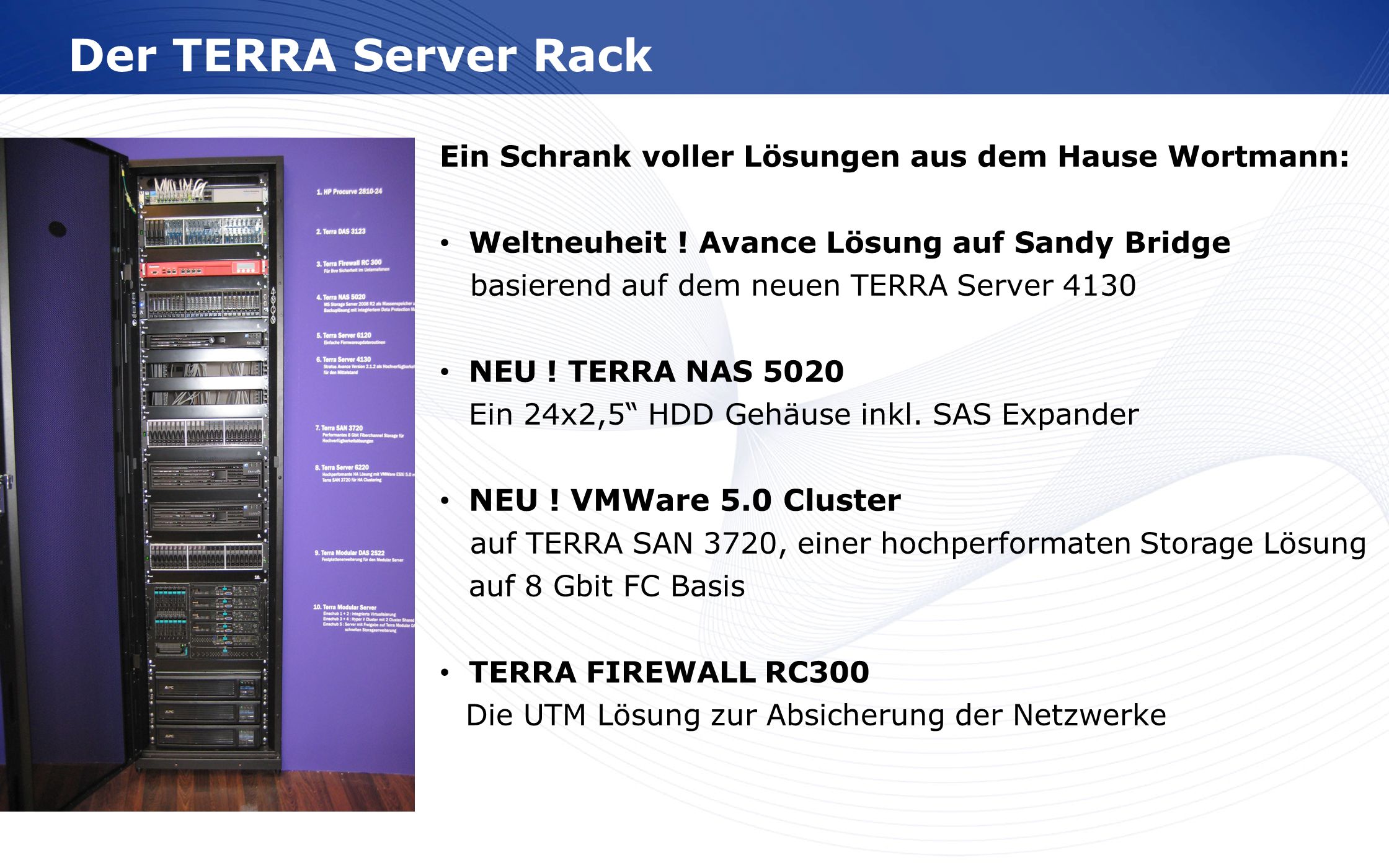 Der TERRA Server Rack NEU ! VMWare 5.0 Cluster