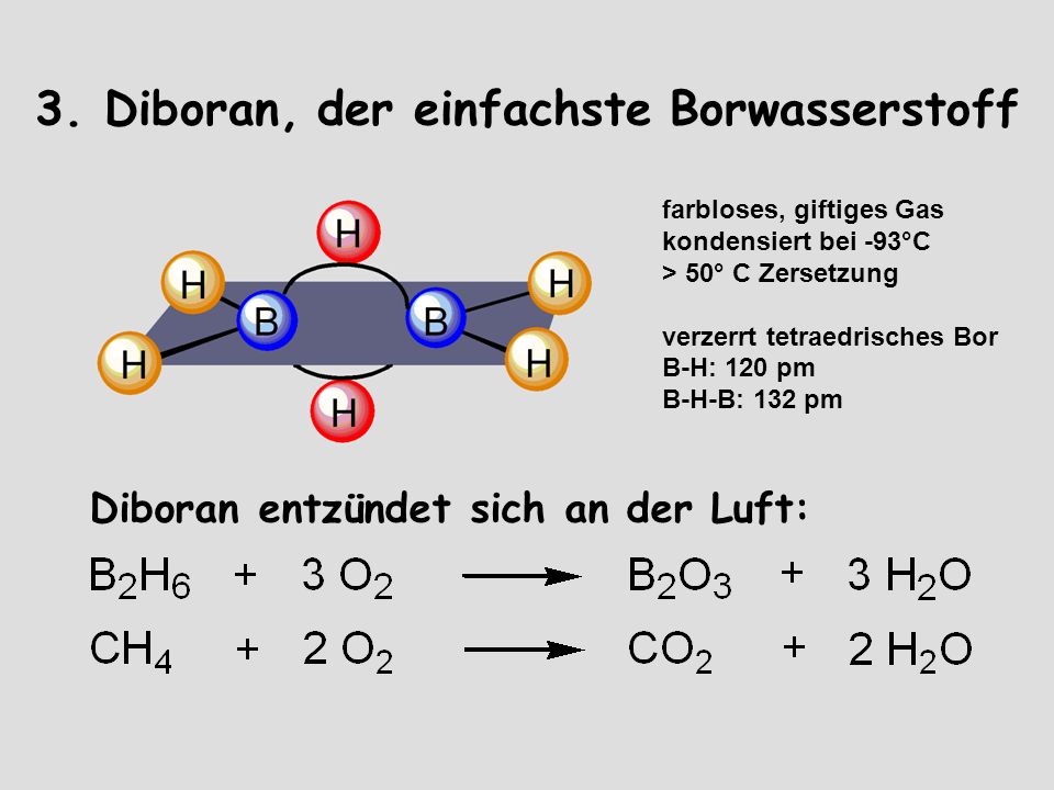 3. Diboran, der einfachste Borwasserstoff