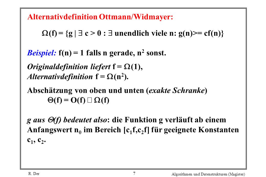 Alternativdefinition Ottmann/Widmayer: