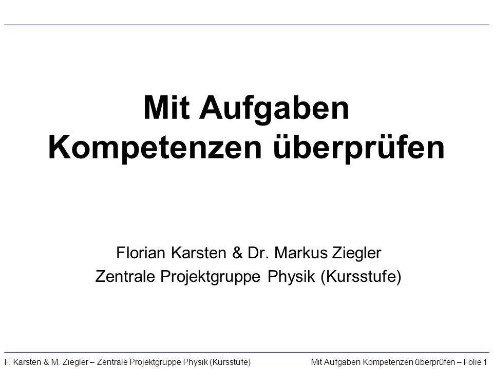 Mit Aufgaben Kompetenzen überprüfen