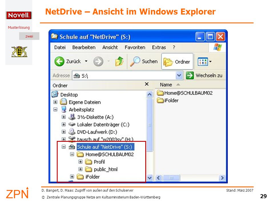 NetDrive – Ansicht im Windows Explorer