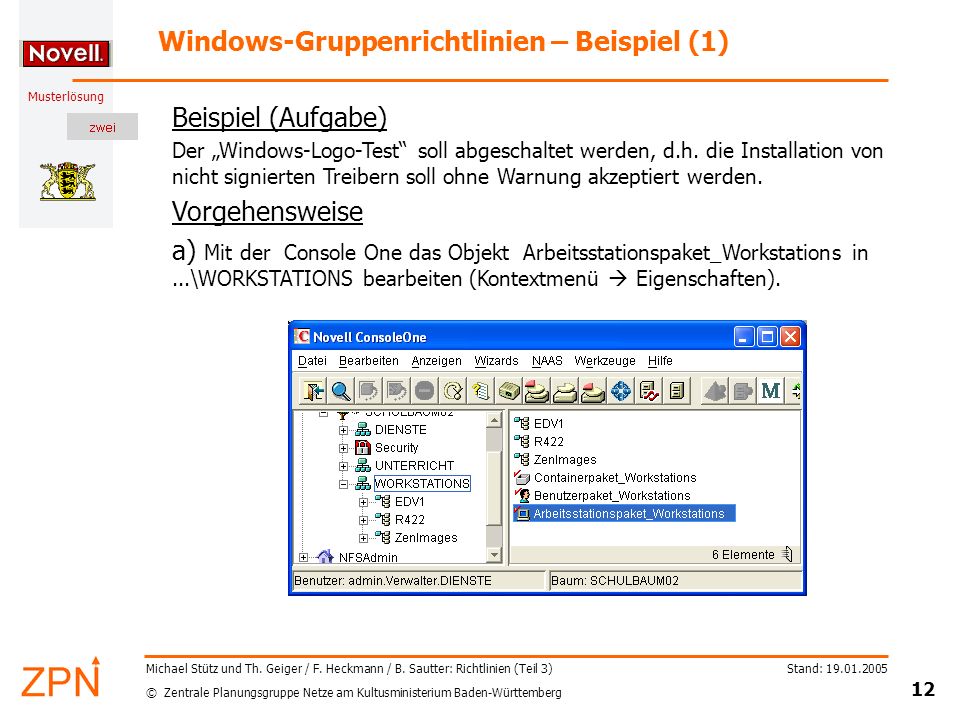 Windows-Gruppenrichtlinien – Beispiel (1)