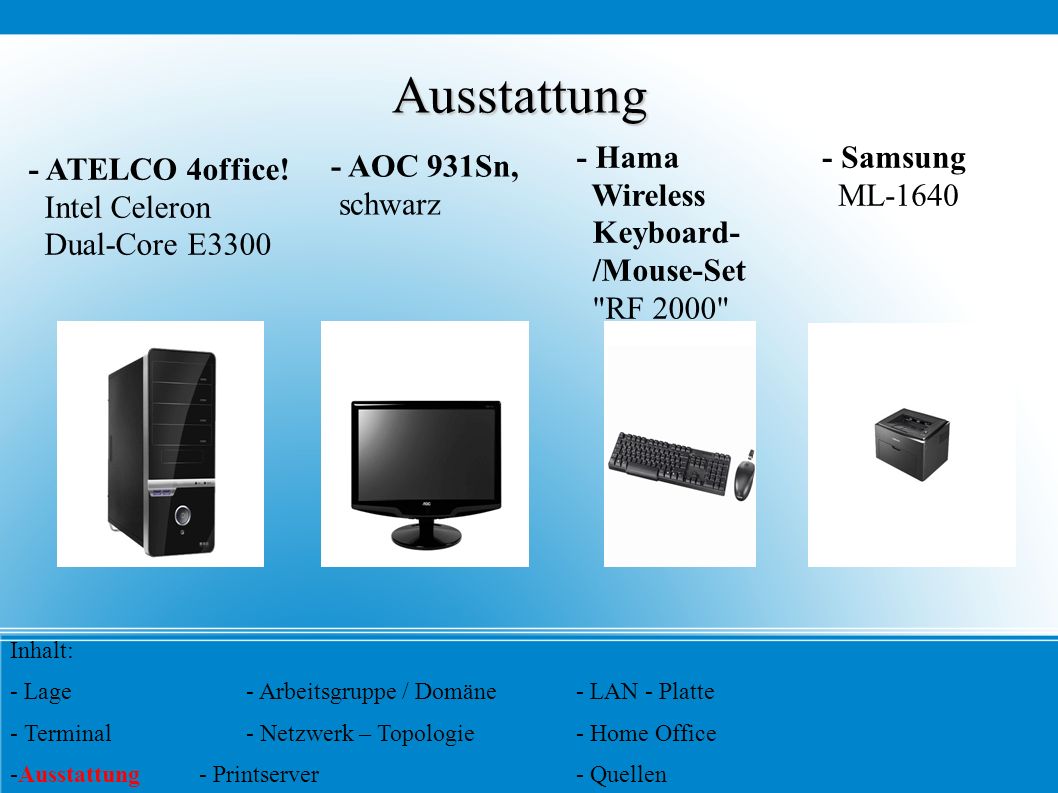 Ausstattung - Hama Wireless Keyboard- /Mouse-Set RF Samsung