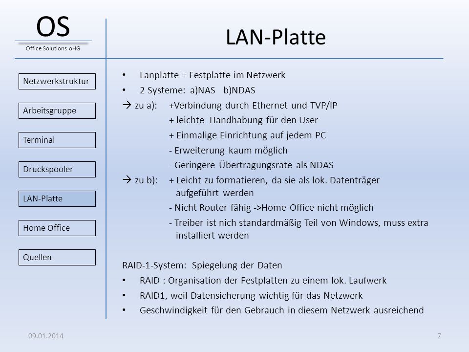 OS LAN-Platte Lanplatte = Festplatte im Netzwerk