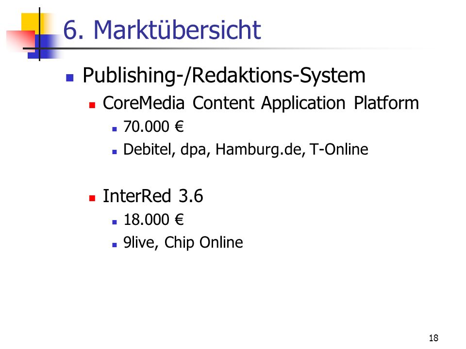 6. Marktübersicht Publishing-/Redaktions-System