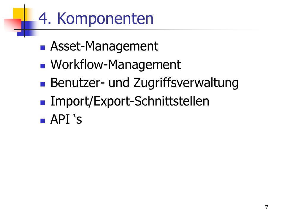 4. Komponenten Asset-Management Workflow-Management