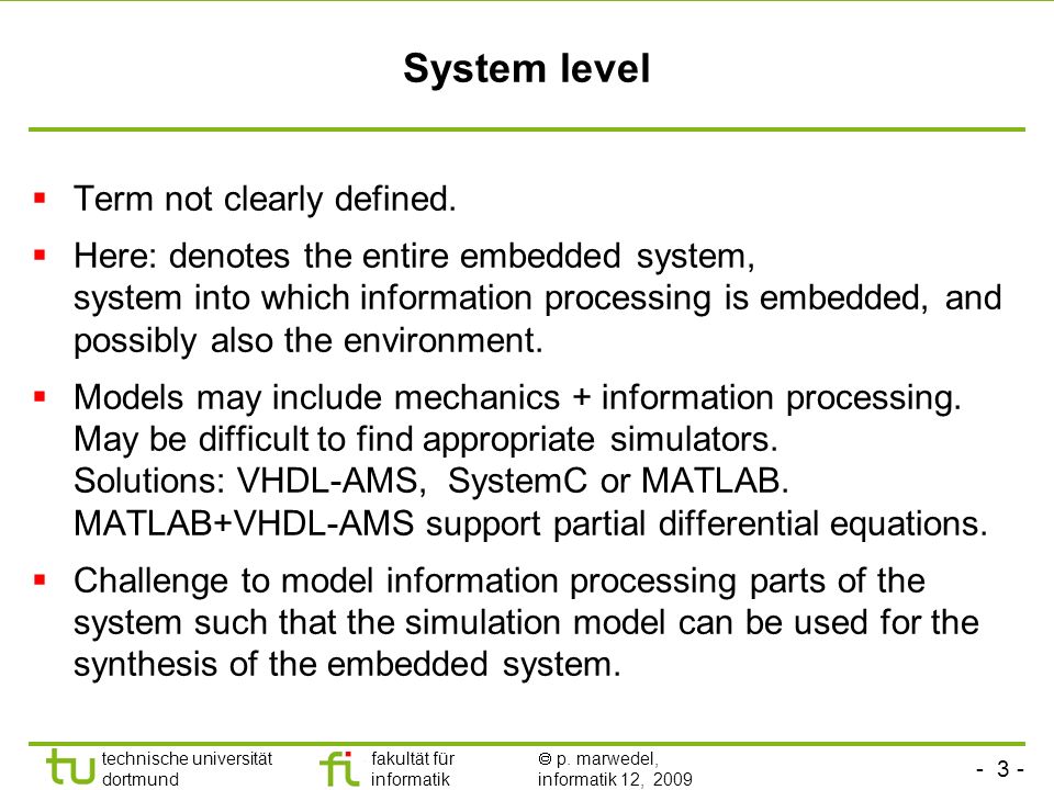 System level Term not clearly defined.