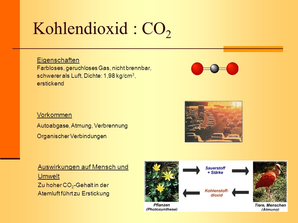 Kohlendioxid : CO2 Eigenschaften Vorkommen Auswirkungen auf Mensch und