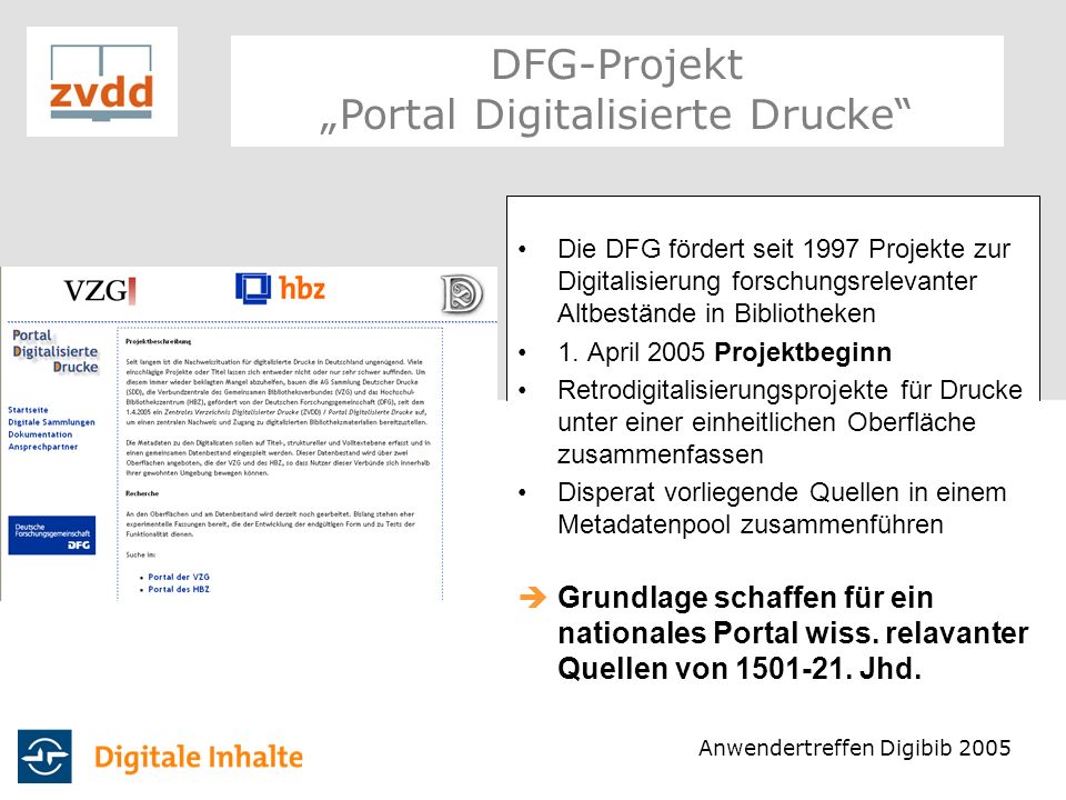 DFG-Projekt „Portal Digitalisierte Drucke