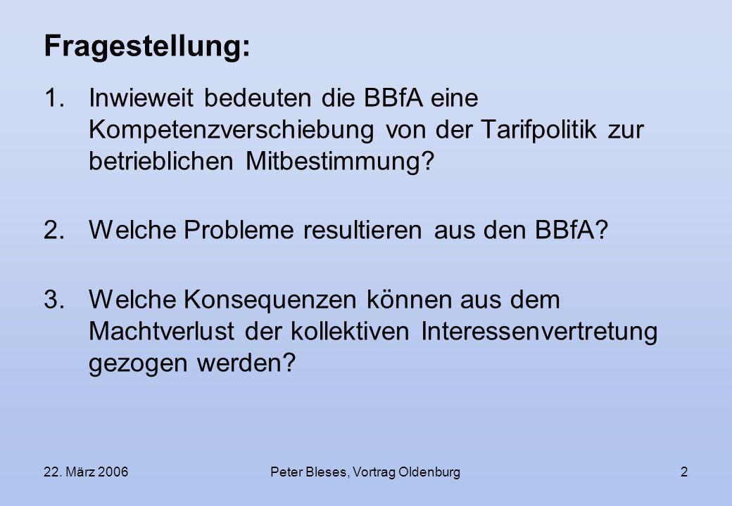 Peter Bleses, Vortrag Oldenburg
