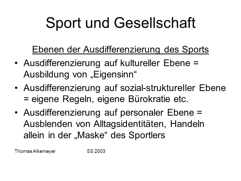 Sport und Gesellschaft