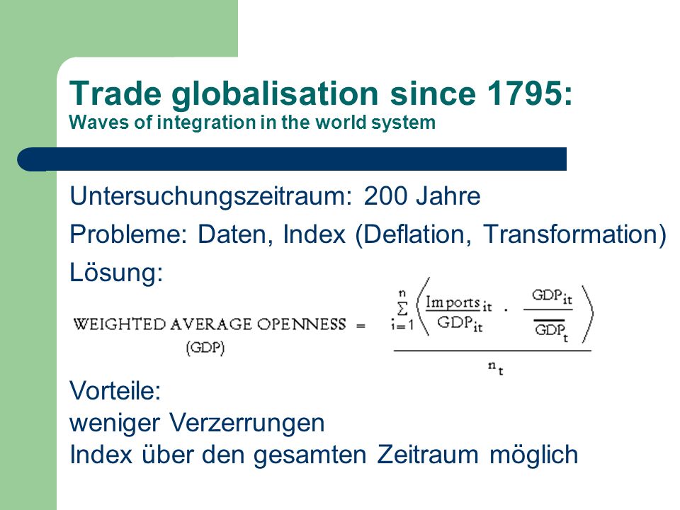Trade globalisation since 1795: Waves of integration in the world system