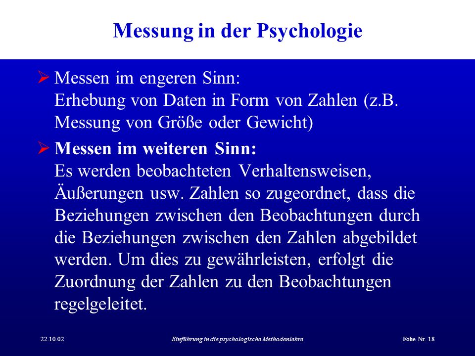 Messung in der Psychologie