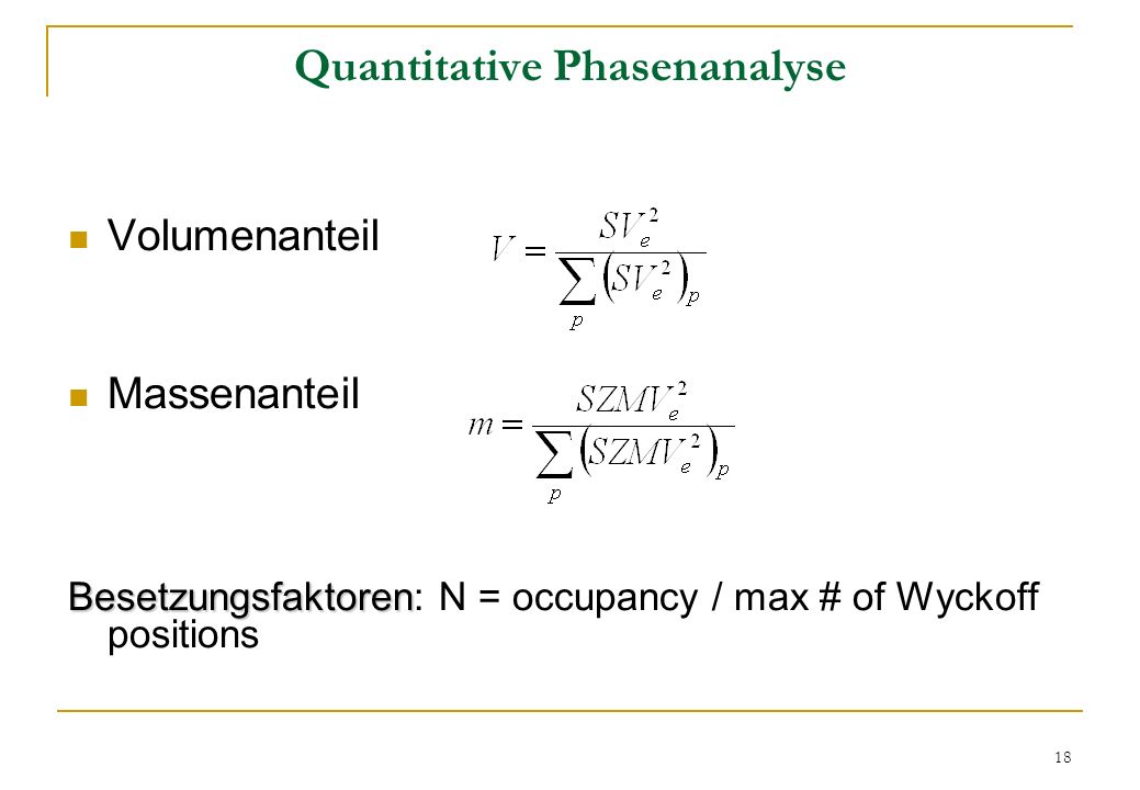 Quantitative Phasenanalyse