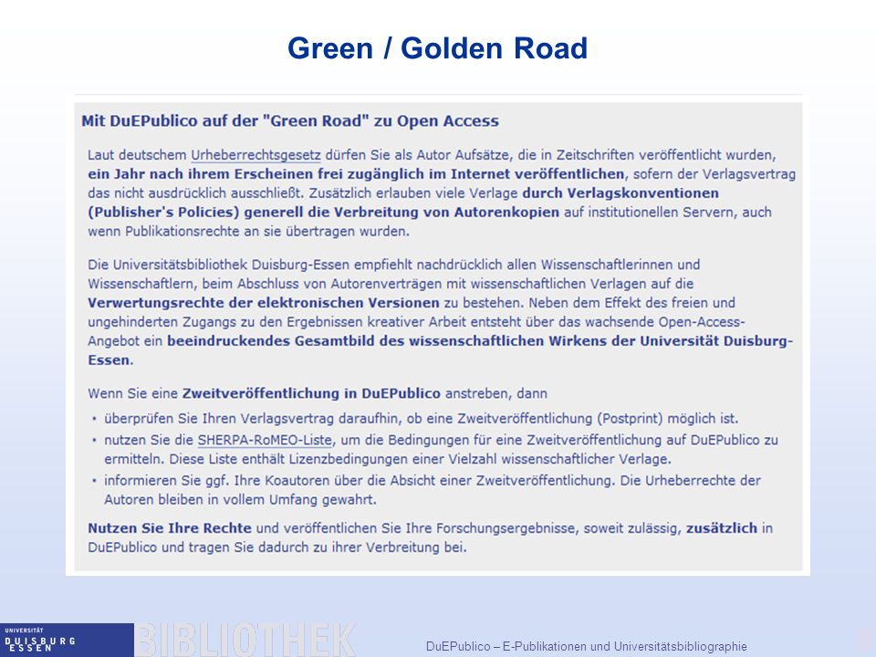 Green / Golden Road