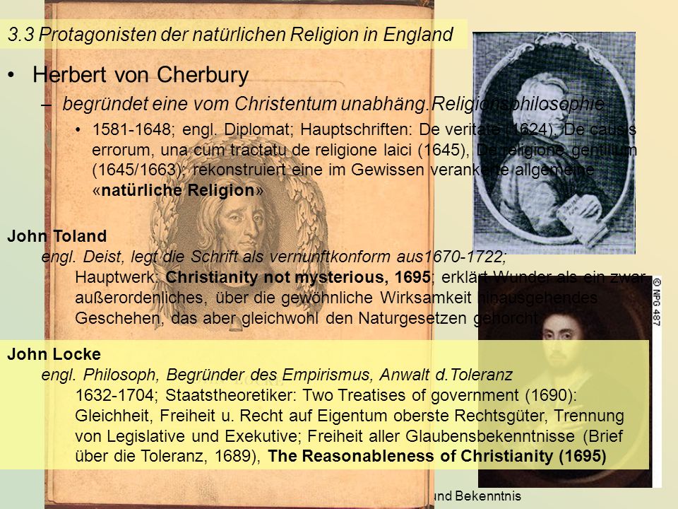 3.3 Protagonisten der natürlichen Religion in England