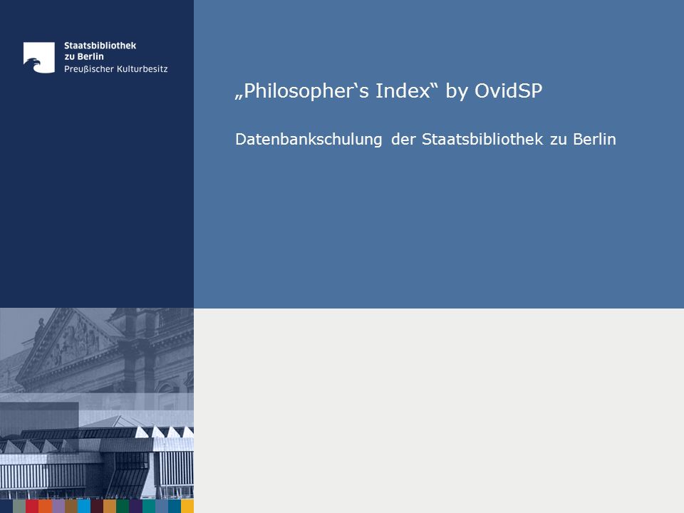 „Philosopher‘s Index by OvidSP