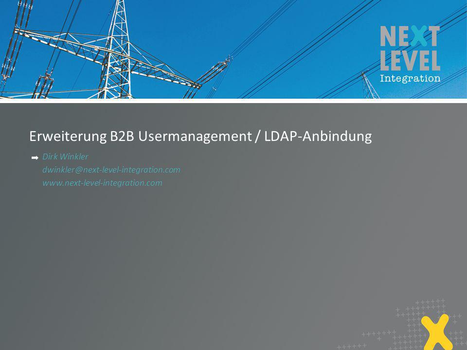 Erweiterung B2B Usermanagement / LDAP-Anbindung