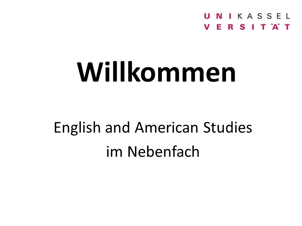 English and American Studies im Nebenfach