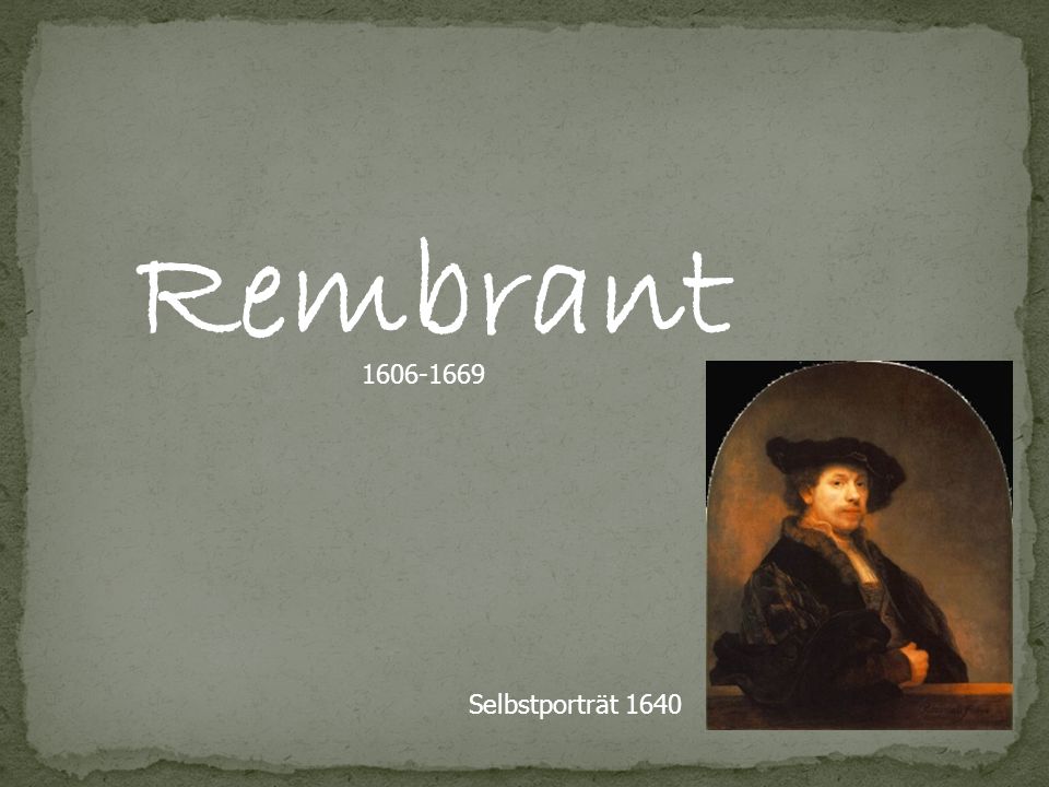 Rembrant Selbstporträt 1640