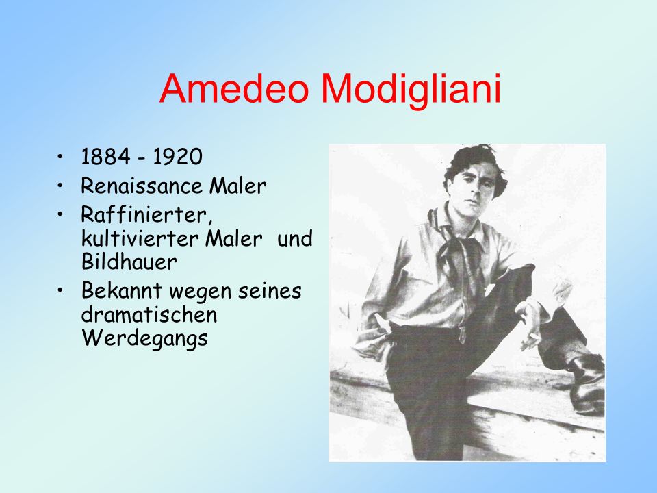 Amedeo Modigliani Renaissance Maler
