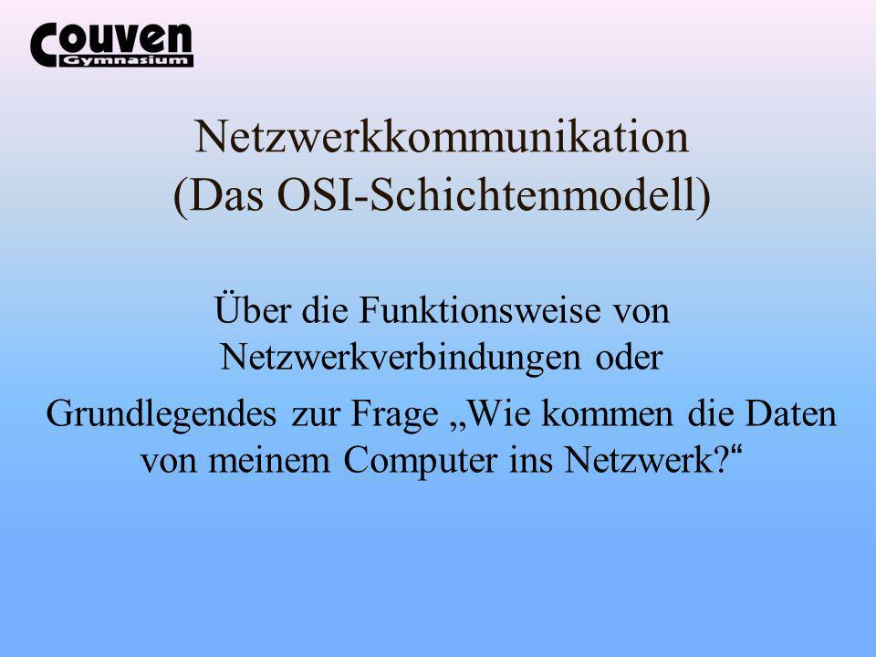 Netzwerkkommunikation (Das OSI-Schichtenmodell)