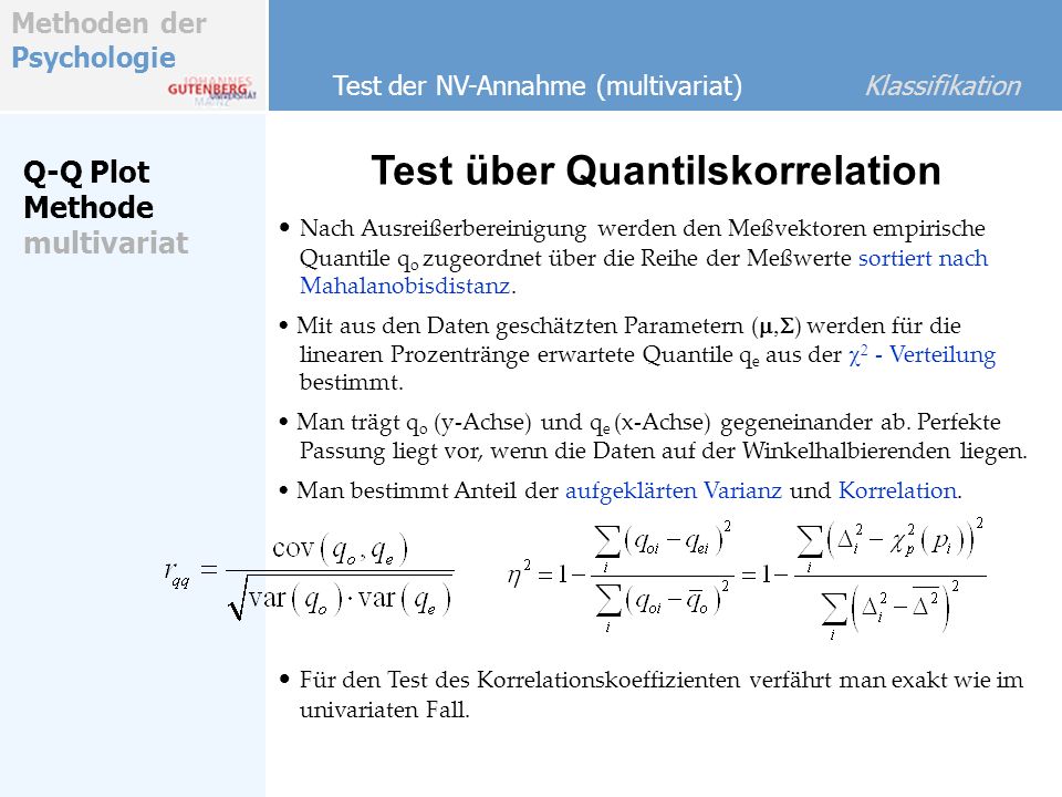 Test über Quantilskorrelation