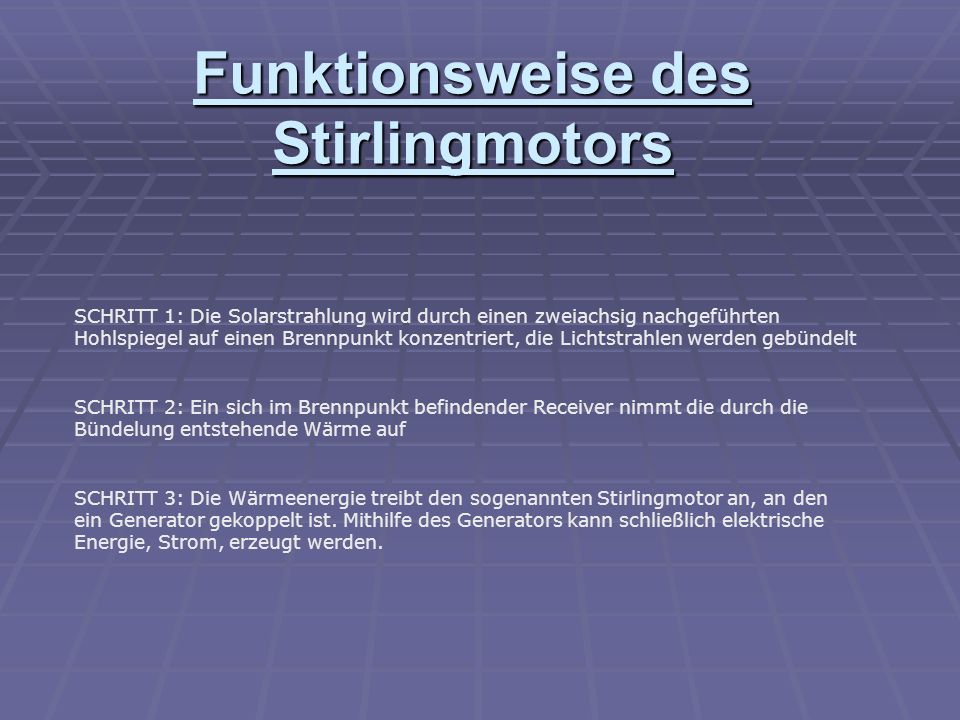 Funktionsweise des Stirlingmotors