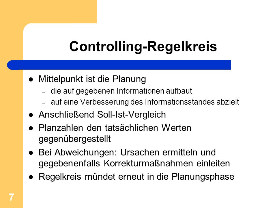 Controlling-Regelkreis