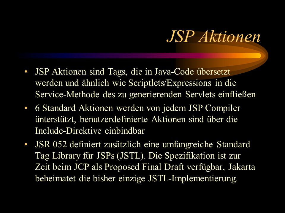 JSP Aktionen