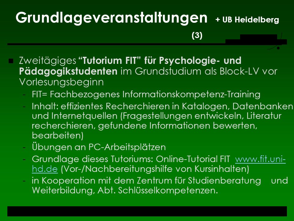 Grundlageveranstaltungen + UB Heidelberg (3)