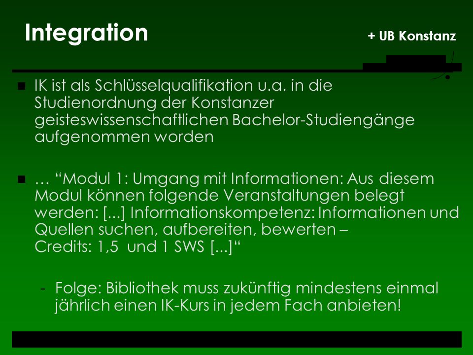 Integration + UB Konstanz