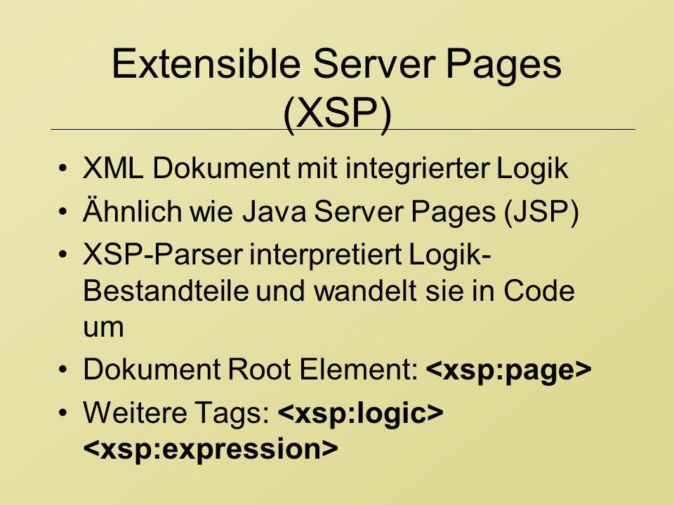 Extensible Server Pages (XSP)