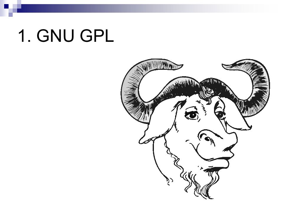 1. GNU GPL