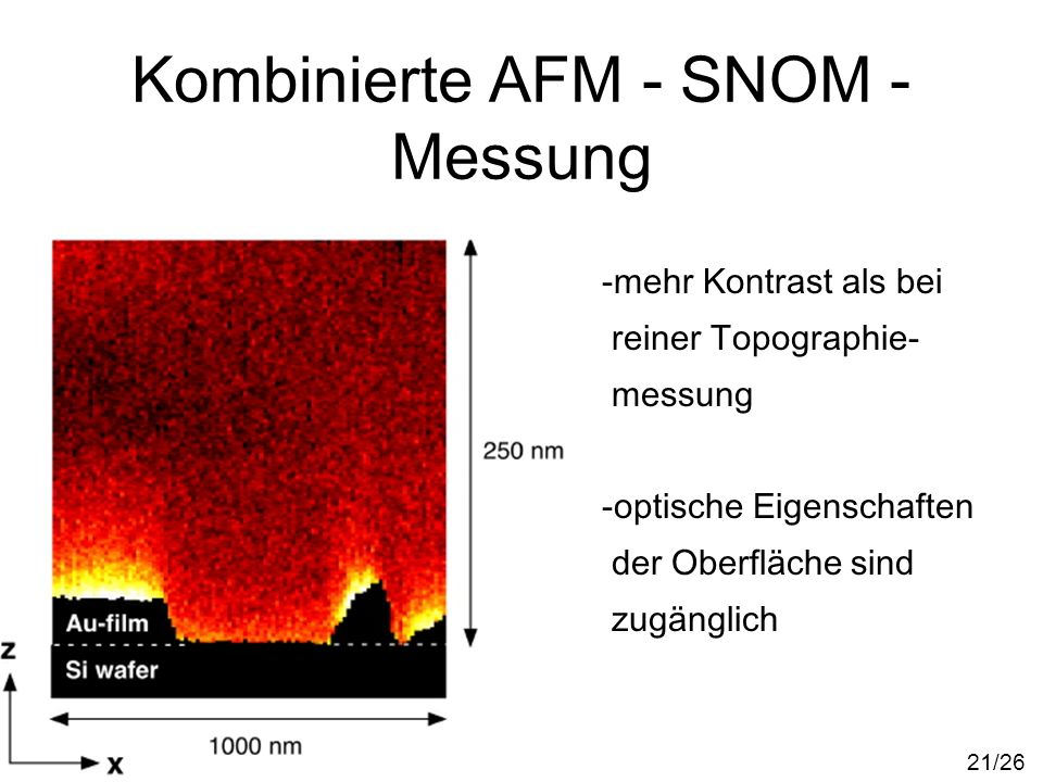 Kombinierte AFM - SNOM - Messung