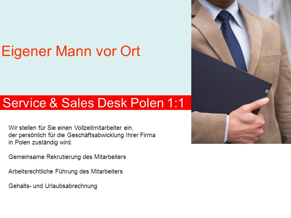 Service & Sales Desk Polen 1:1
