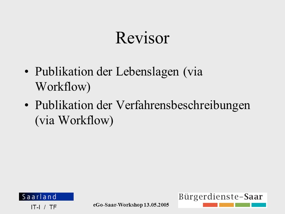 Revisor Publikation der Lebenslagen (via Workflow)