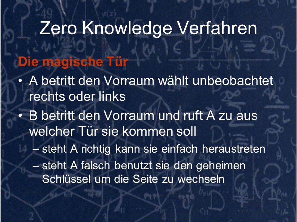 Zero Knowledge Verfahren