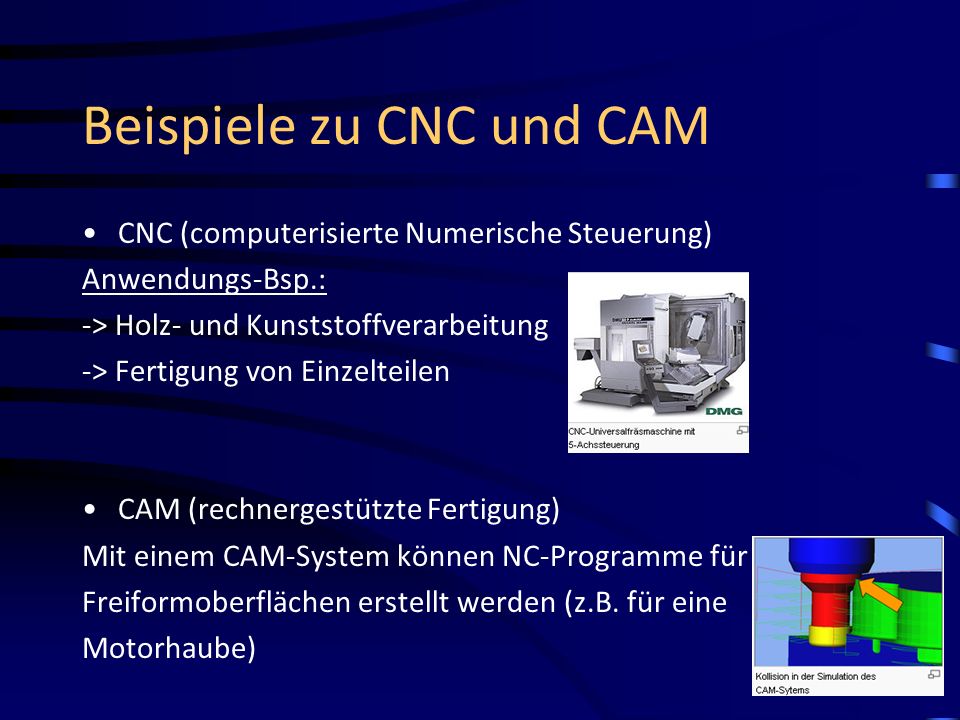 Beispiele zu CNC und CAM