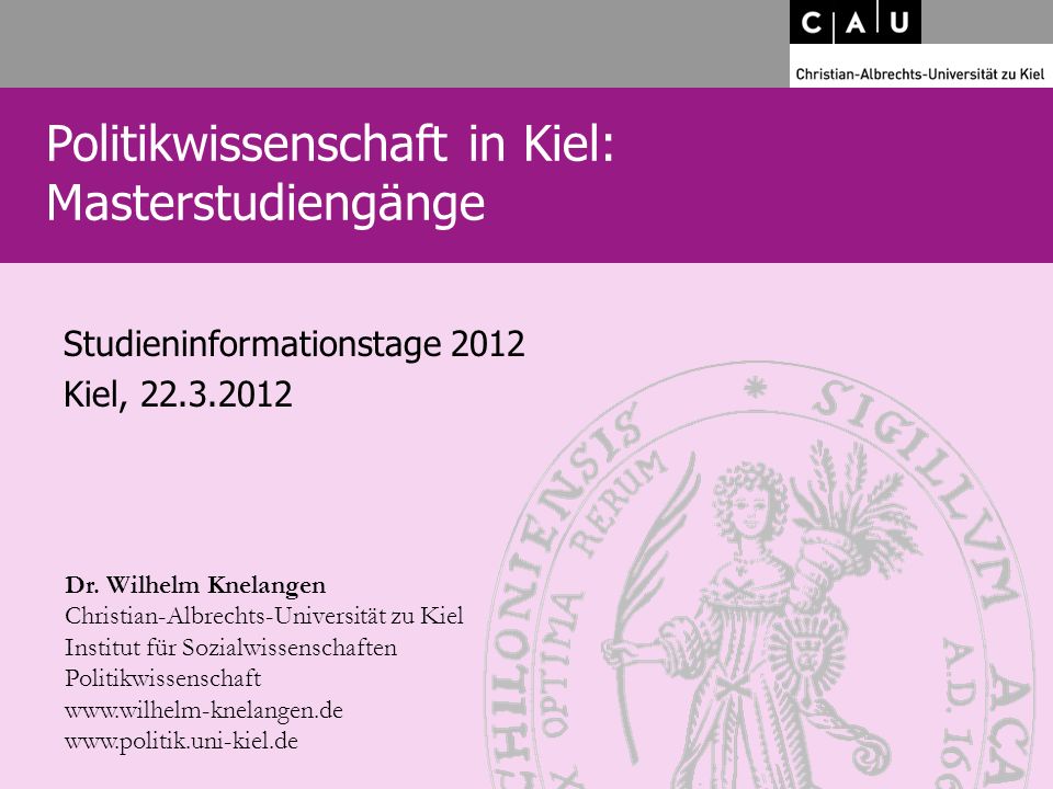 Studieninformationstage 2012 Kiel,