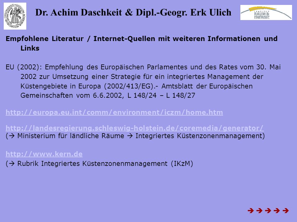 Dr. Achim Daschkeit & Dipl.-Geogr. Erk Ulich