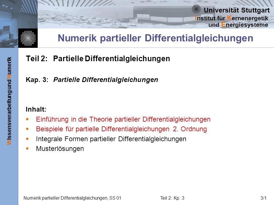 Numerik partieller Differentialgleichungen