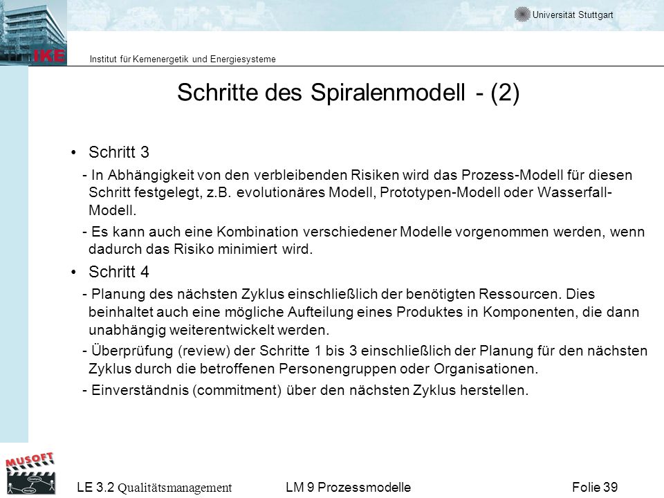Schritte des Spiralenmodell - (2)