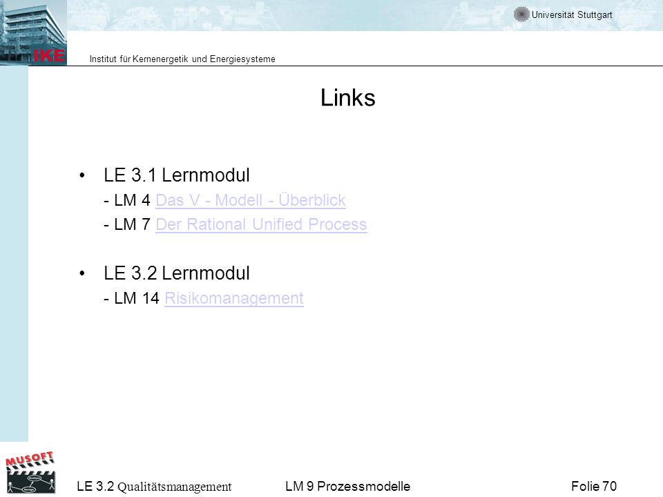 Links LE 3.1 Lernmodul LE 3.2 Lernmodul
