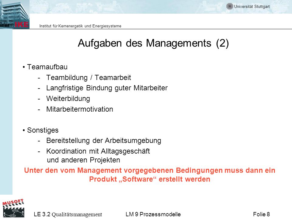 Aufgaben des Managements (2)
