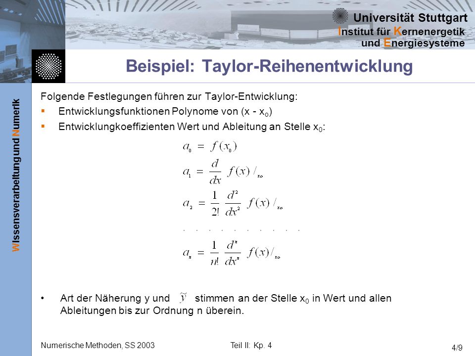 Beispiel: Taylor-Reihenentwicklung
