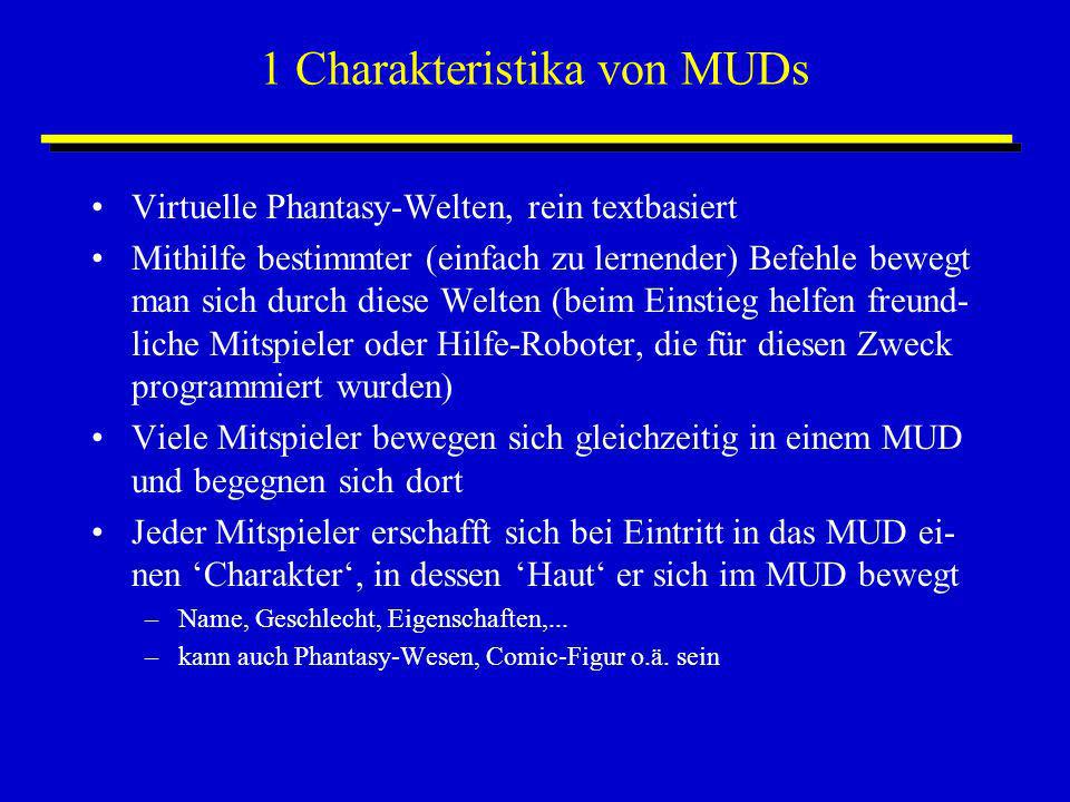 1 Charakteristika von MUDs