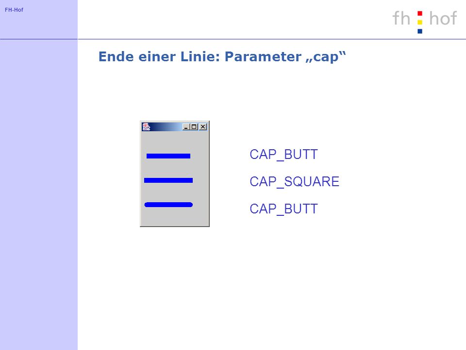 Ende einer Linie: Parameter „cap